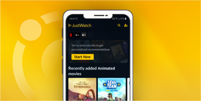 JustWatch merupakan aplikasi panduan siaran mudah alih dengan lebih daripada sejuta muat turun di Google Play Store.